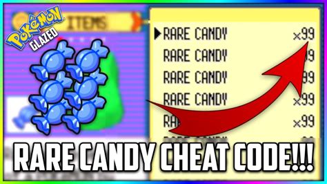 pokemon glazed rare candy cheat|pokemon glazed cheat codes gba.